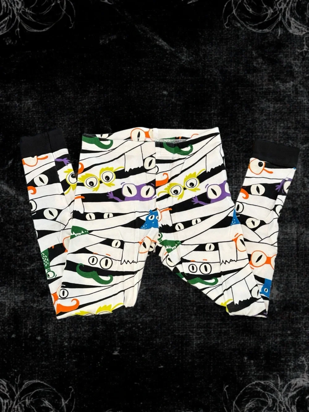 Hyde & EEK! Kids Halloween Mummy & Eyes Pajama Set Size 8 Sleepwear